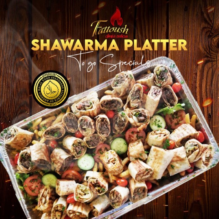 Fattoush Restaurant Chicago Shawarma Platter